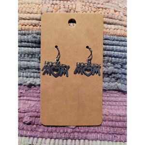 (3 for $15)~JoMa~ Silvertone Hockey Mom Dangle Earrings- NWT